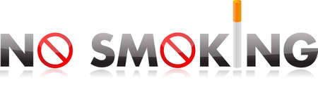 No smoking text illustration design over whiteの写真素材