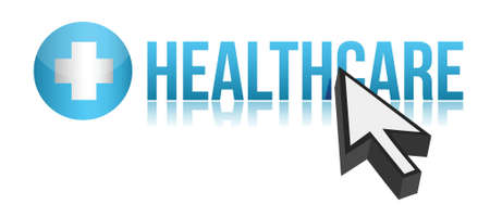 Optaining healthcare concept illustration design over whiteの写真素材