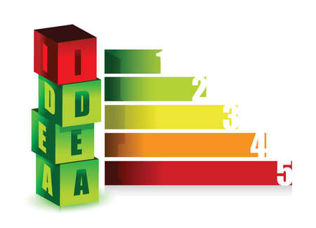 idea color graph illustration design over whiteのイラスト素材