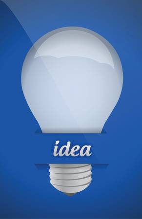 lightbulb idea design over blue background illustrationのイラスト素材