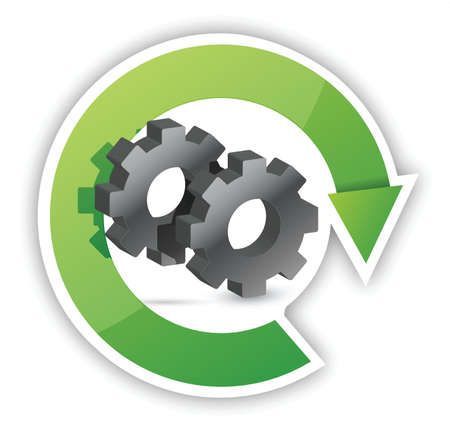 gears on the move industrial concept design illustrationの写真素材