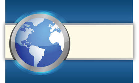 International blue business globe background illustration designのイラスト素材