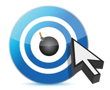 Targeting a boom illustration design over white backgroundのイラスト素材