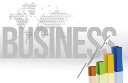 business chart and map background illustration designのイラスト素材