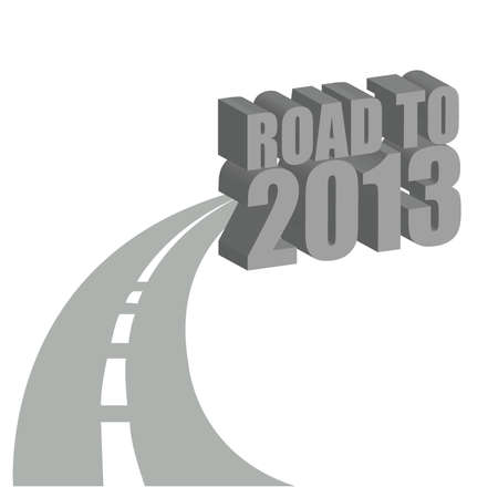 road to 2013 illustration design over a white backgroundのイラスト素材