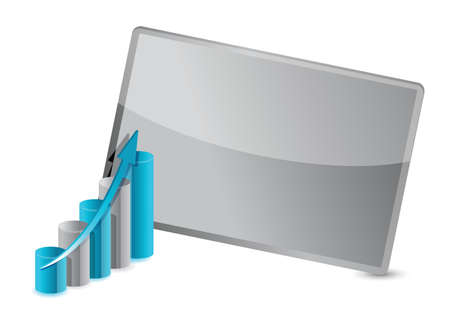 business graph frame illustration design over whiteのイラスト素材