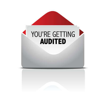 you are getting audited mail illustration design over whiteのイラスト素材