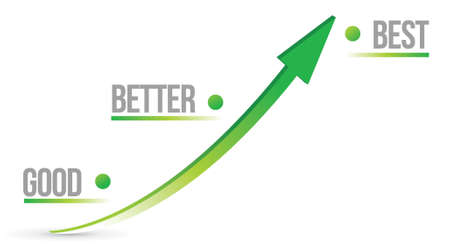 good best better graph illustration design over whiteのイラスト素材