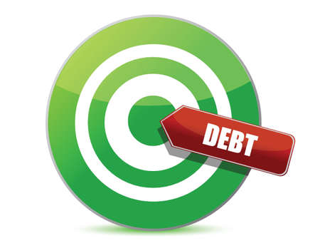 target debt illustration design over white backgroundのイラスト素材