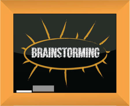 brainstorming blackboard illustration design concept scribble graphicのイラスト素材