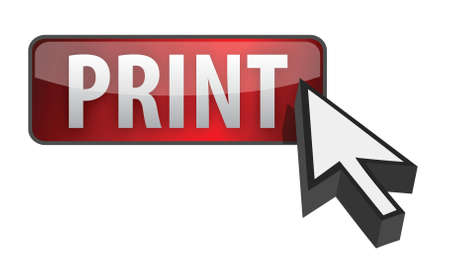 Print red button with cursor illustration designのイラスト素材