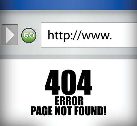 404 error page not found browser illustration designのイラスト素材