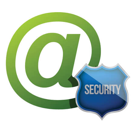 Internet communication security shield illustration design over whiteのイラスト素材