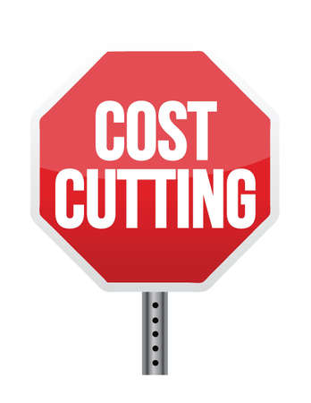cost cutting illustration design over white backgroundのイラスト素材