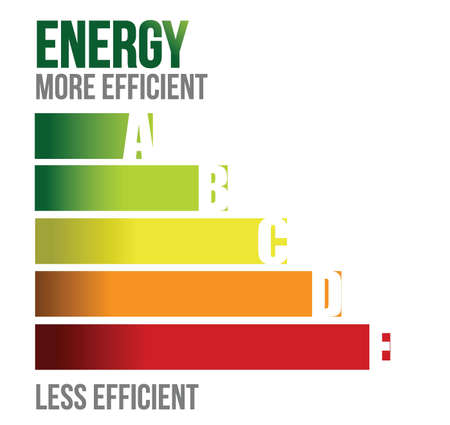 Energy efficient business graph illustration design over whiteのイラスト素材