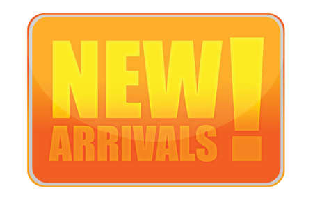 New arrivals orange sign illustration design over whiteのイラスト素材