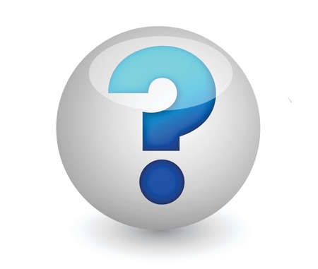 sphere with a question mark inside illustration designのイラスト素材