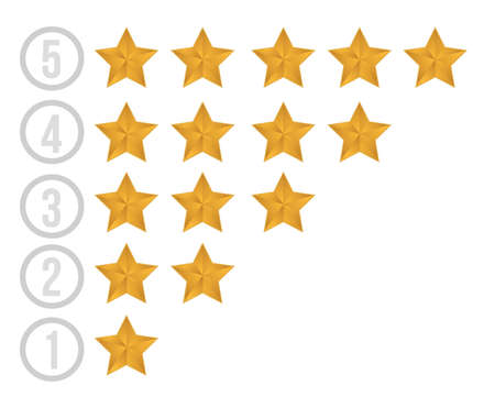gold stars illustration design over white backgroundのイラスト素材