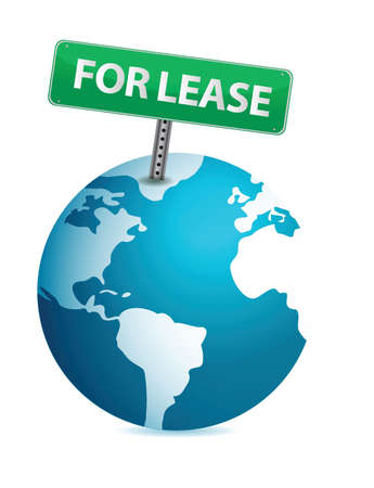 globe for lease illustration design over white backgroundのイラスト素材