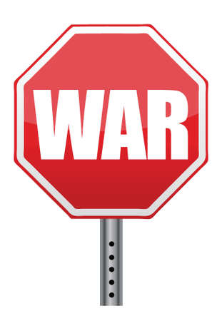 red stop war sign illustration design over whiteのイラスト素材