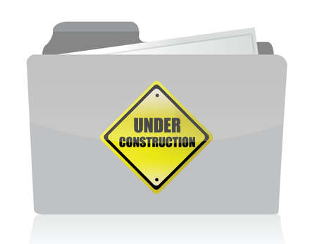 under construction folder illustration design over whiteのイラスト素材