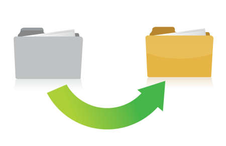 folder transferring files concept illustration design over whiteのイラスト素材