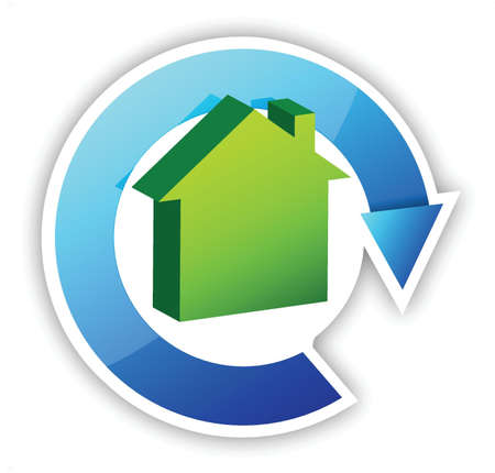 house cycle illustration design over white backgroundのイラスト素材