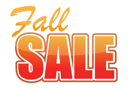 fall sale illustration design over white backgroundのイラスト素材