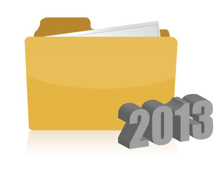 2013 yellow folder illustration design over white backgroundのイラスト素材