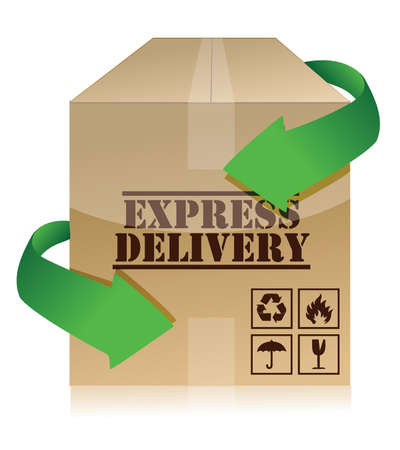 express delivery concept illustration design over whiteのイラスト素材