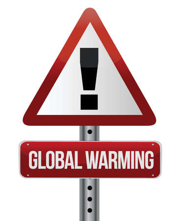 global warming street sign illustration design over whiteのイラスト素材
