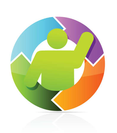 icon cycle illustration design over white backgroundのイラスト素材