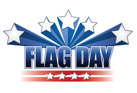US flag day stars illustration design over whiteのイラスト素材
