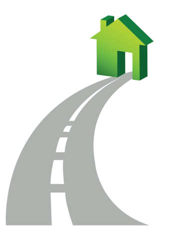 road to home illustration design over white backgroundのイラスト素材
