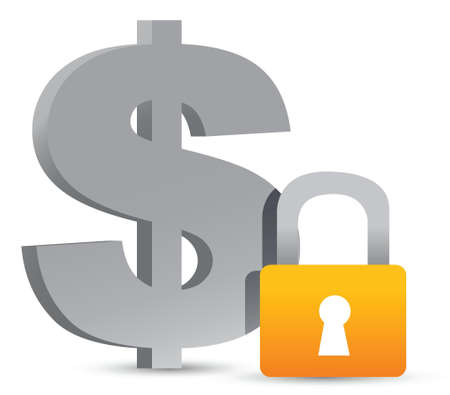 dollar and currency illustrate design over white backgroundのイラスト素材