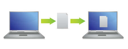 file transfer illustration design over white backgroundのイラスト素材