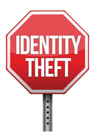 identity theft sign illustration design over white backgroundのイラスト素材