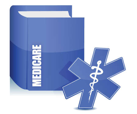 medicare book illustration over a white backgroundのイラスト素材