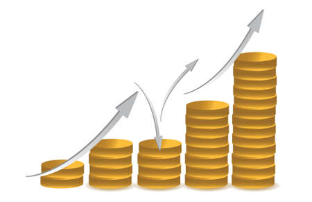 business coin illustration design over white backgroundのイラスト素材