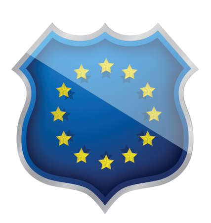 european shield illustration design over white backgroundのイラスト素材