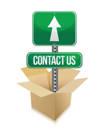 contact us illustration design over white backgroundのイラスト素材