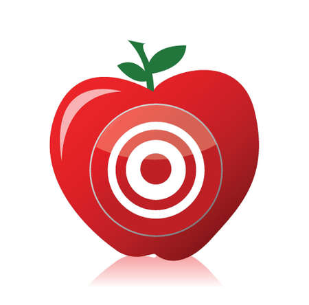 apple target illustration design over white backgroundのイラスト素材