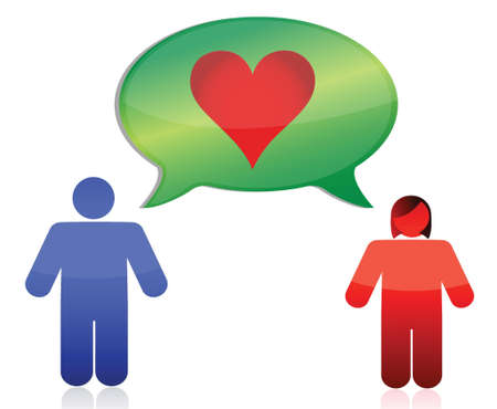 love couple illustration design over white backgroundのイラスト素材
