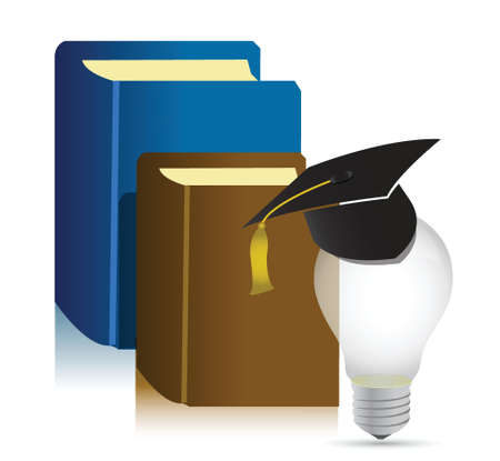 education books idea illustration design over white backgroundのイラスト素材