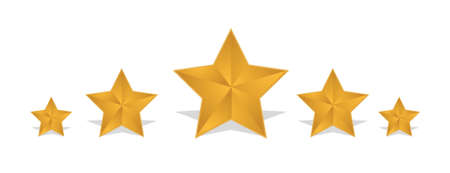rating gold stars illustration design over white backgroundのイラスト素材