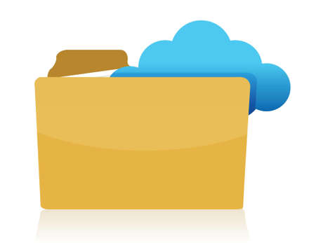 folder cloud storage concept illustration design over whiteのイラスト素材