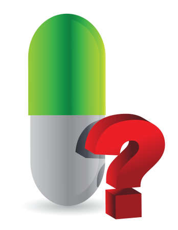 pill with unknown content illustration design over whiteのイラスト素材