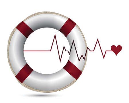 sos lifeline health care illustration design over whiteのイラスト素材