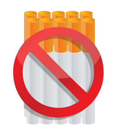 do not smoke cigarette illustration design over whiteのイラスト素材