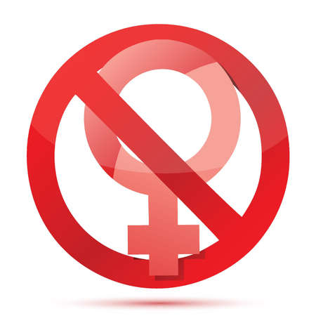 females not allowed sign illustration design over whiteのイラスト素材